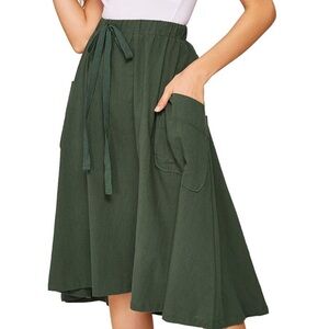 Green Midi Skirt
